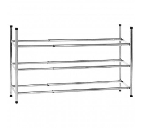 3-Tier Canvas and Chrome Shoe Rack - ONLINE ONLY: Baylor University