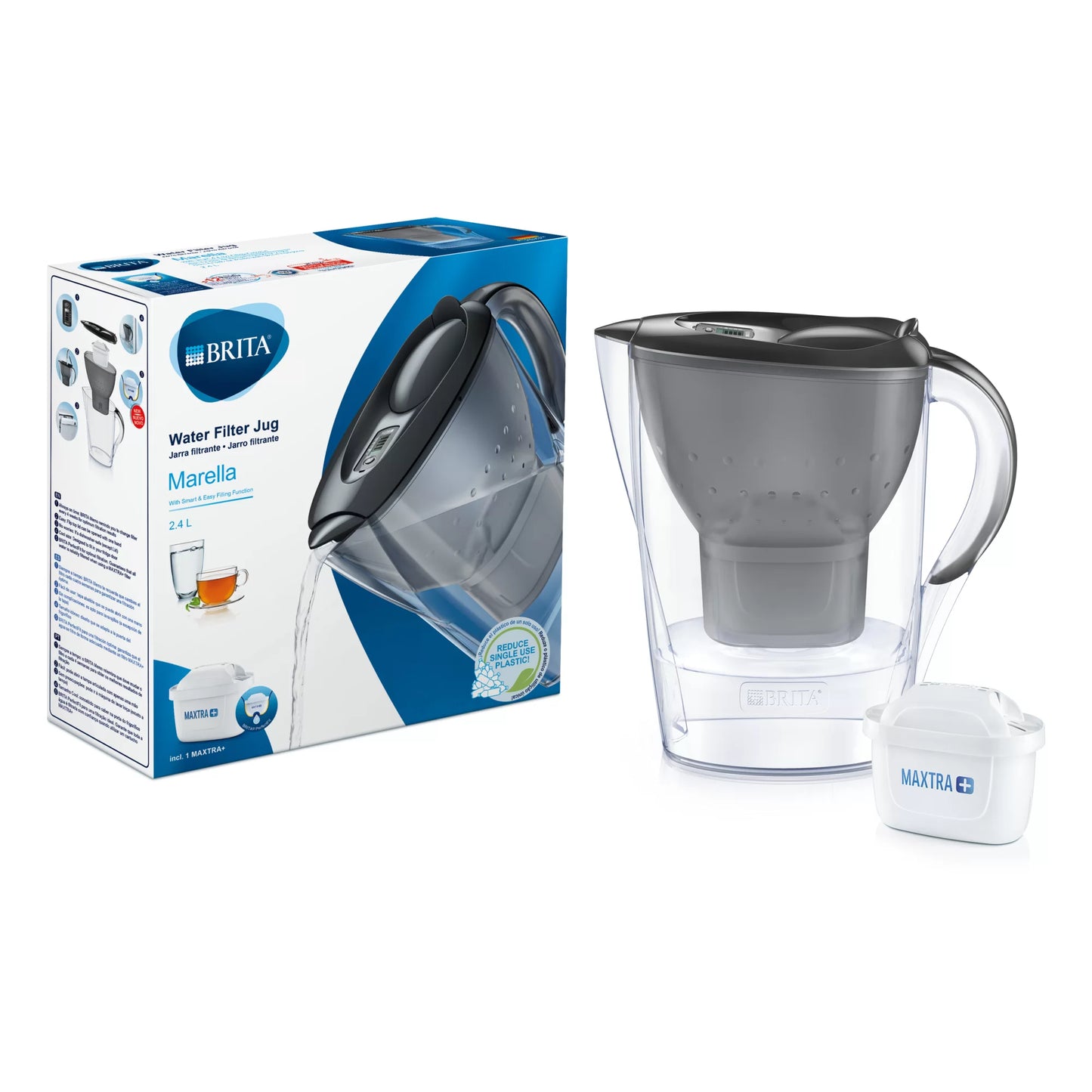 BRITA Marella Cool Graphite Max Water Jug