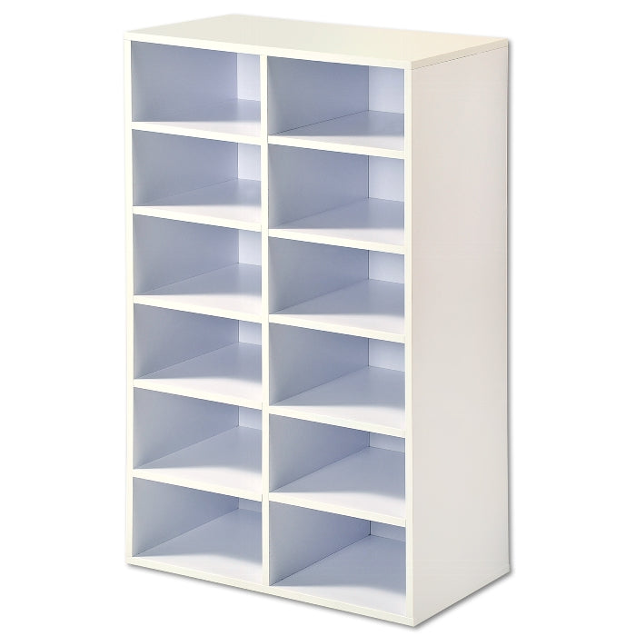 Shoe Shelving Cubbies 12 Pr White