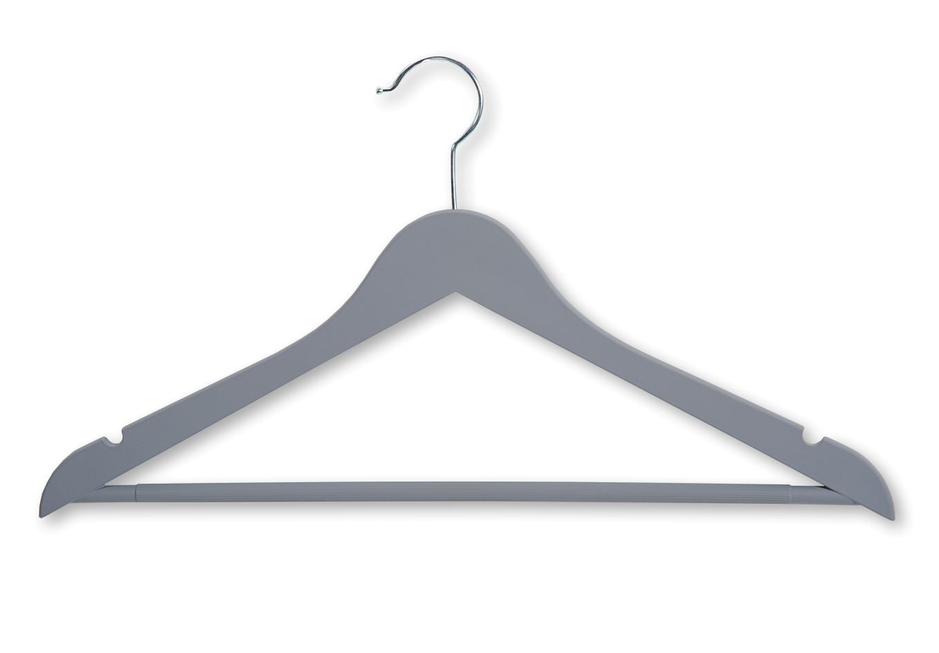 Plastic Hanger - Set of 3 - Grey