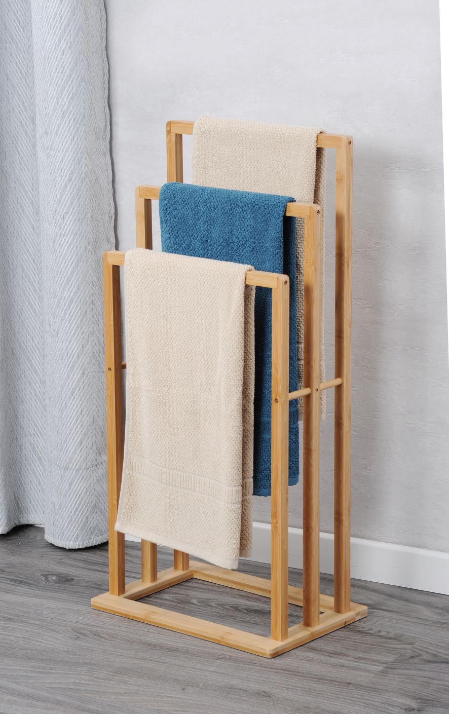 Three Tier Towel Rack - Bamboo