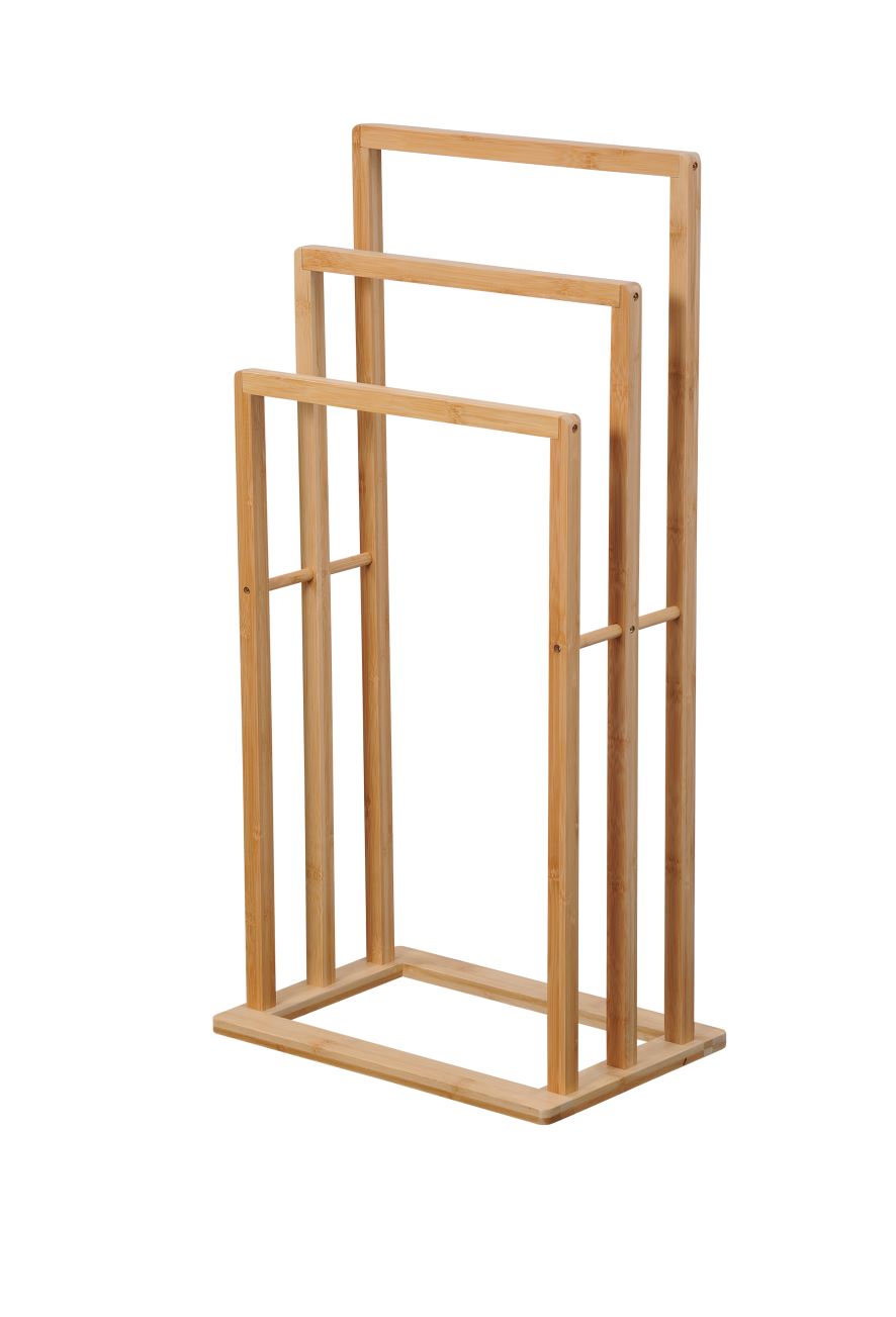 Three Tier Towel Rack - Bamboo