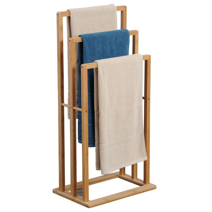 Three Tier Towel Rack - Bamboo