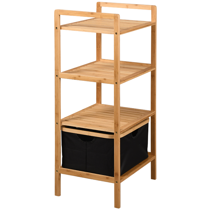 Bamboo Shelf With Basket