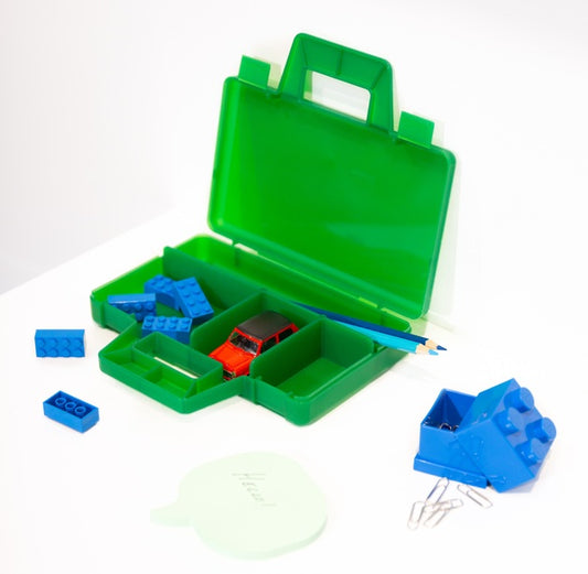 Lego Sorting case To Go - Transparent - Green