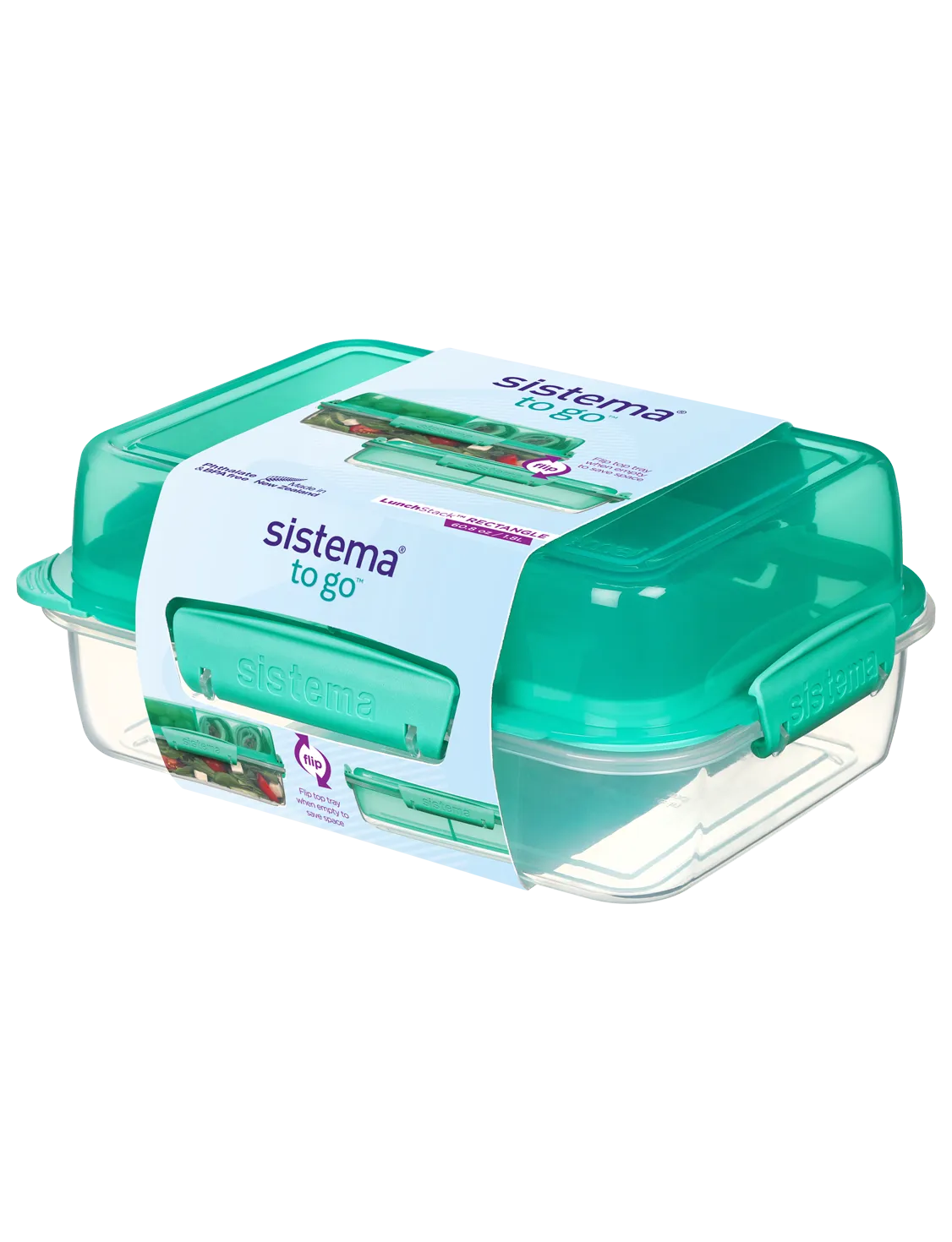 1.8L Lunch Stack Rectangle TO GO™ - Teal