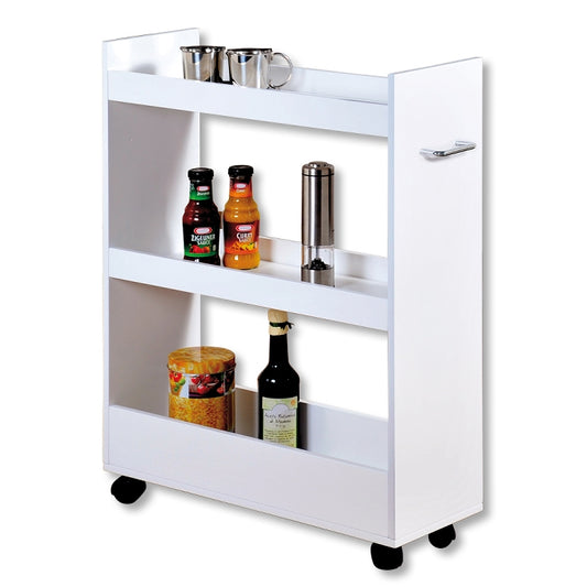 Shelf With Castors - White