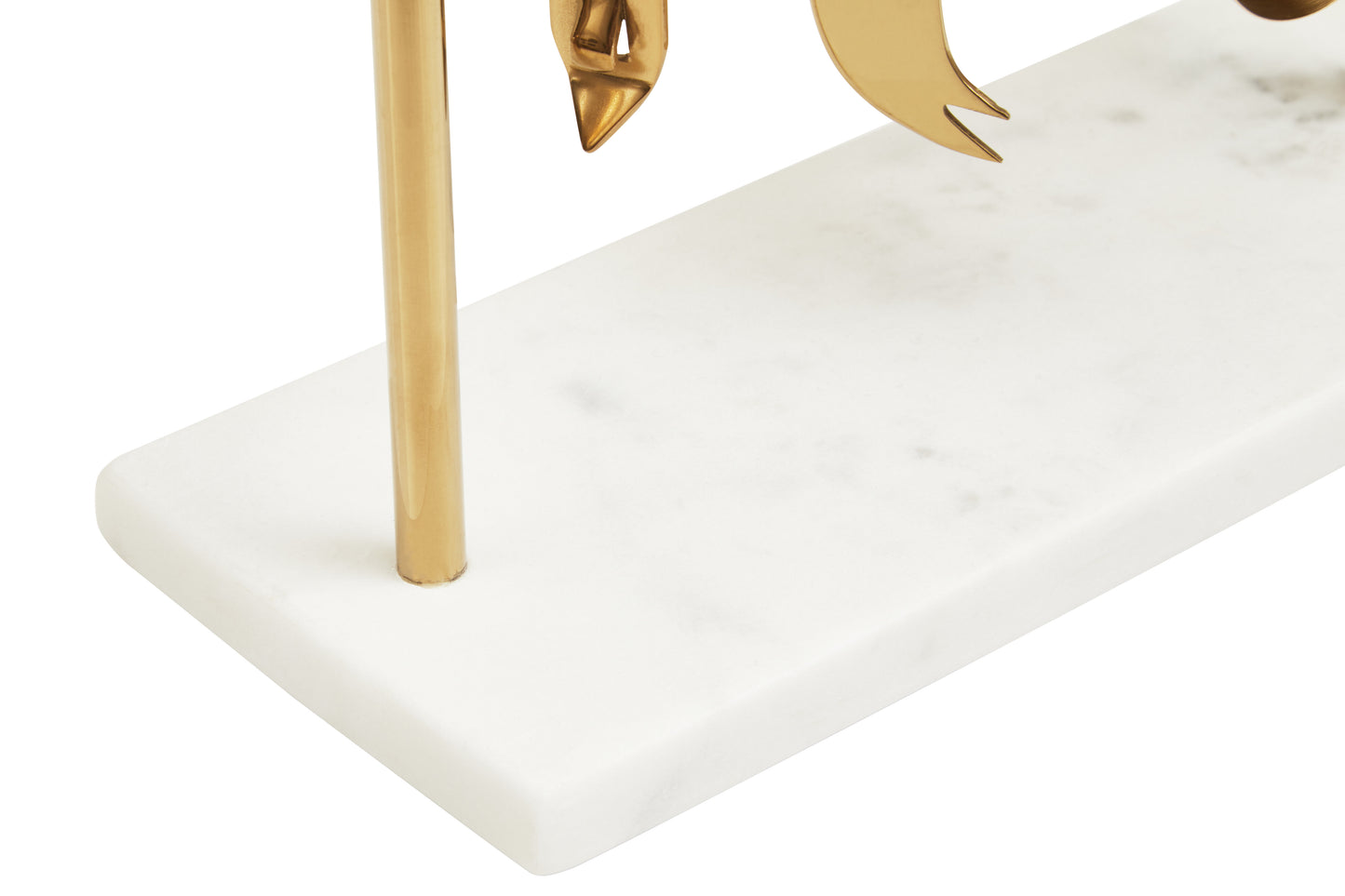 Omari Marble And Gold Finish Bar Tool Stand