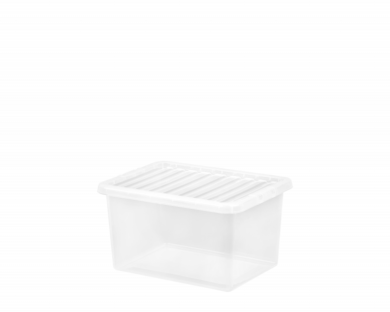 Crystal 31 Litre Box & Lid Clear