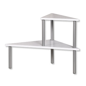 Kitchen Corner Shelf - White/Grey