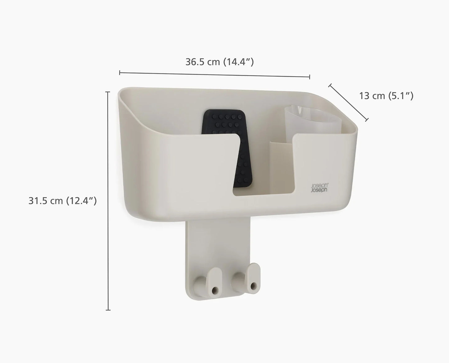 IronHub™ Wall-mounted Ecru Iron Storage Caddy