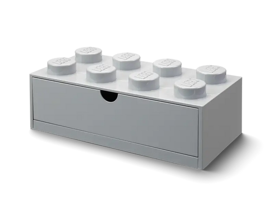 Lego 8-Stud Desk Drawer - Grey