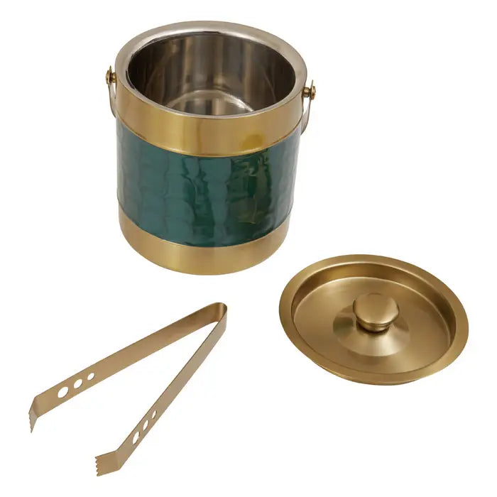 Carolina Green Enamel Ice Bucket