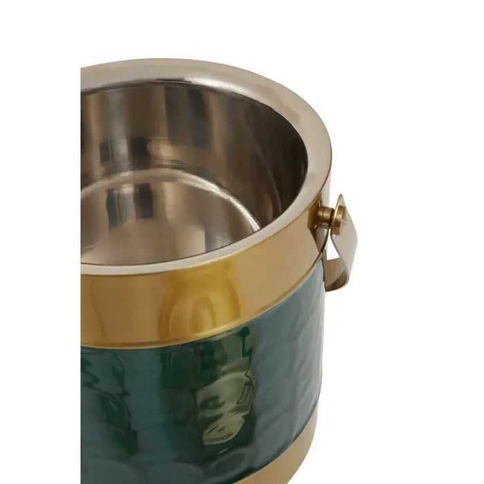 Carolina Green Enamel Ice Bucket