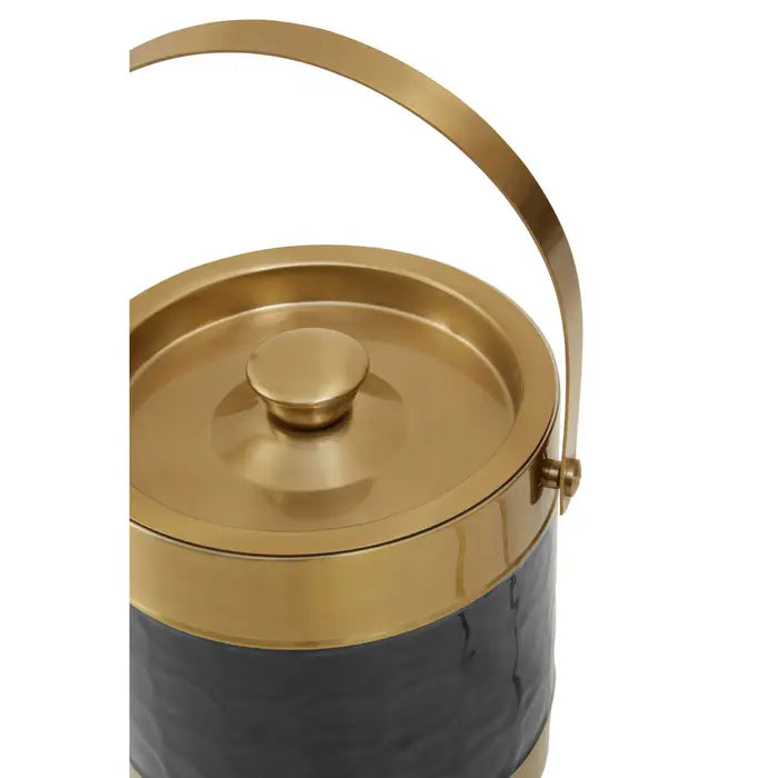 Carolina Black Enamel Ice Bucket