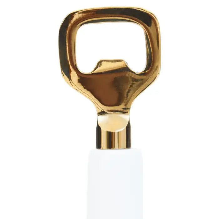 Omari White Marble Bottle Opener