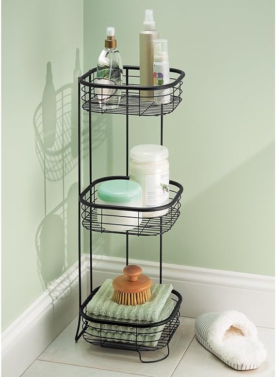 Forma 3 Tier Shower Shelf - Matt Black