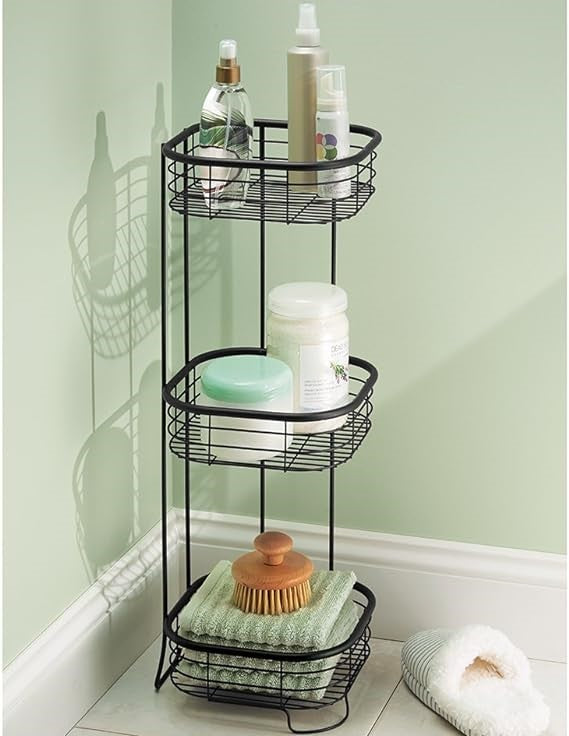 Forma 3 Tier Shower Shelf - Matt Black