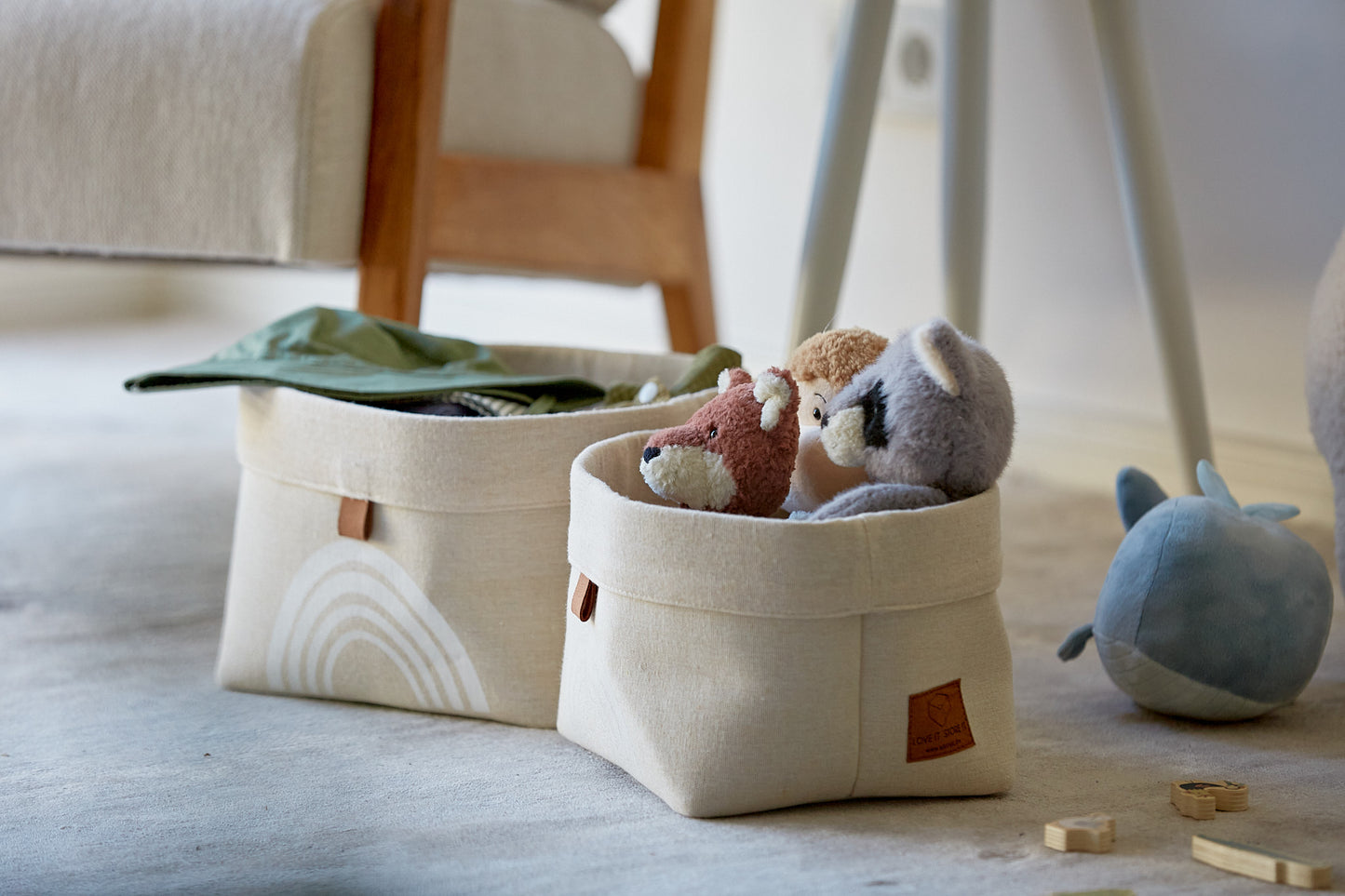 Storage Baskets - Set Of 2- Rainbow