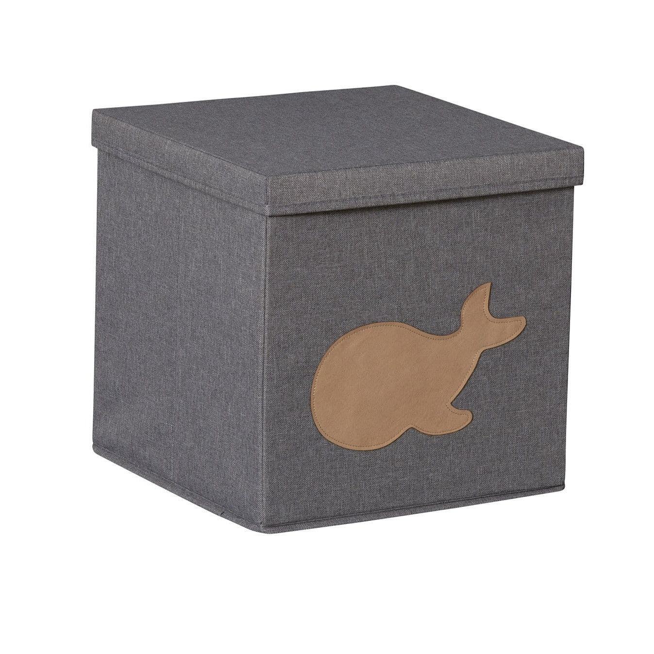 Storage Box With Lid - Grey With Whale