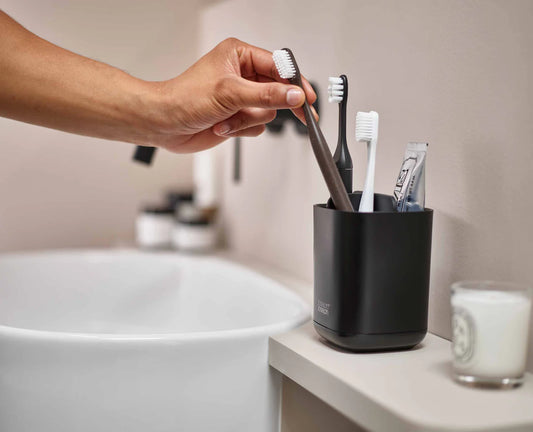 EasyStore™ Matt Black Toothbrush Holder