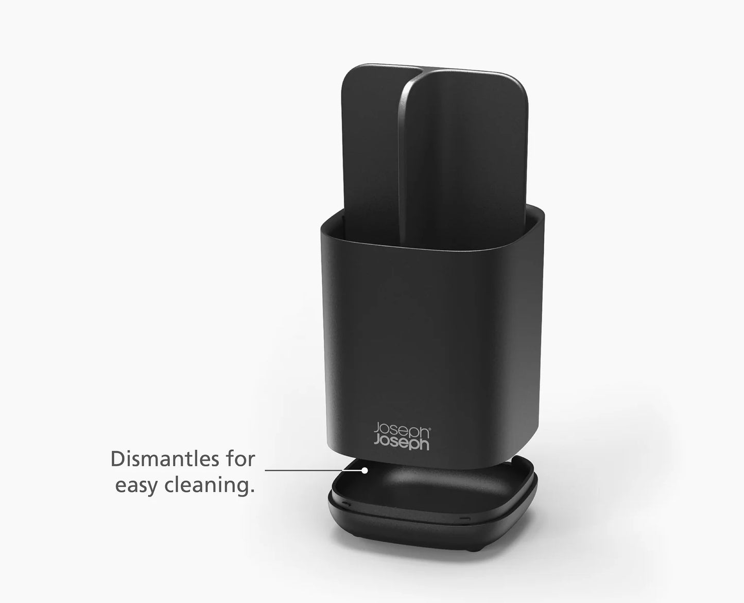 EasyStore™ Matt Black Toothbrush Holder