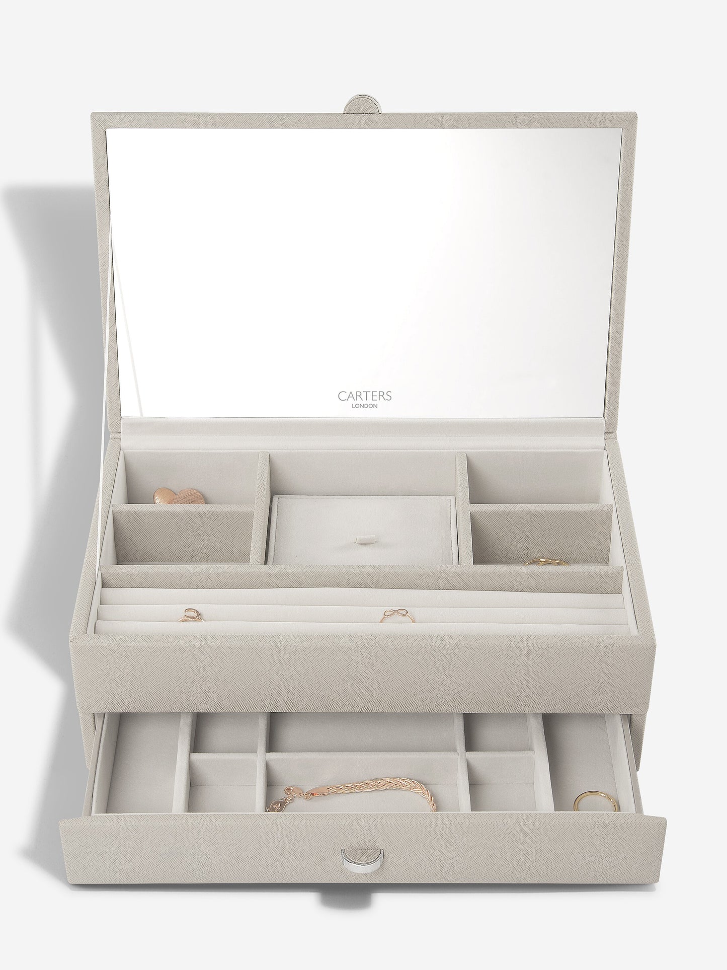 Carters Medium Taupe Jewellery Box