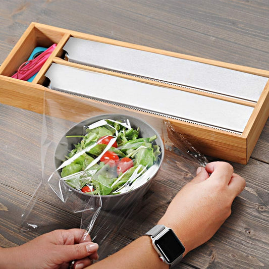 Bamboo Foil Dispenser for The Drawer -Various sizes