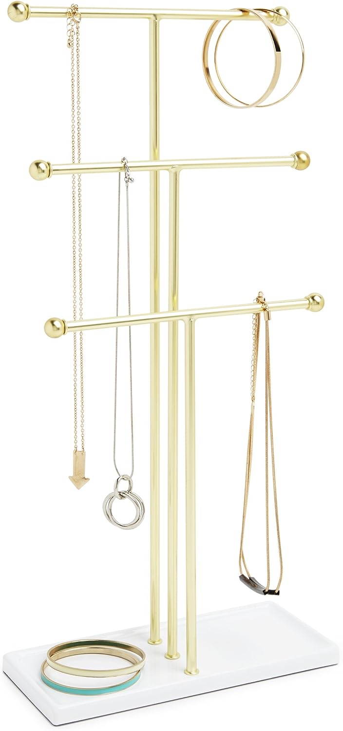 Trigem Jewellery Stand Brass