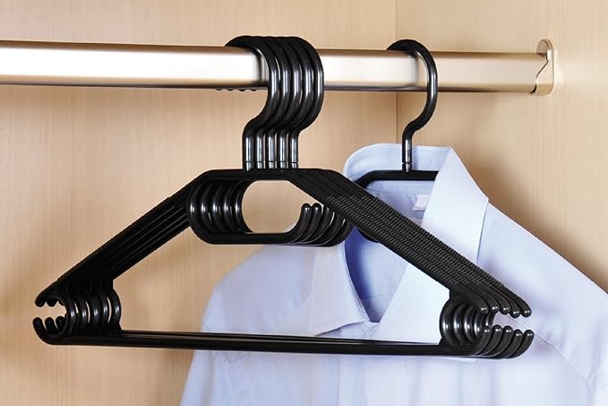 Plastic hanger - Set of 10 - Black