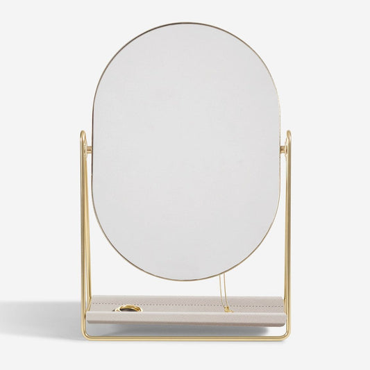 Dressing Table Mirror & Jewellery Stand - Blush & Gold