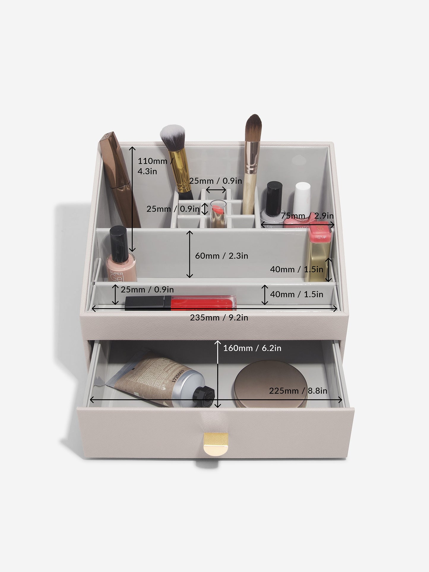 Makeup Organiser- Taupe