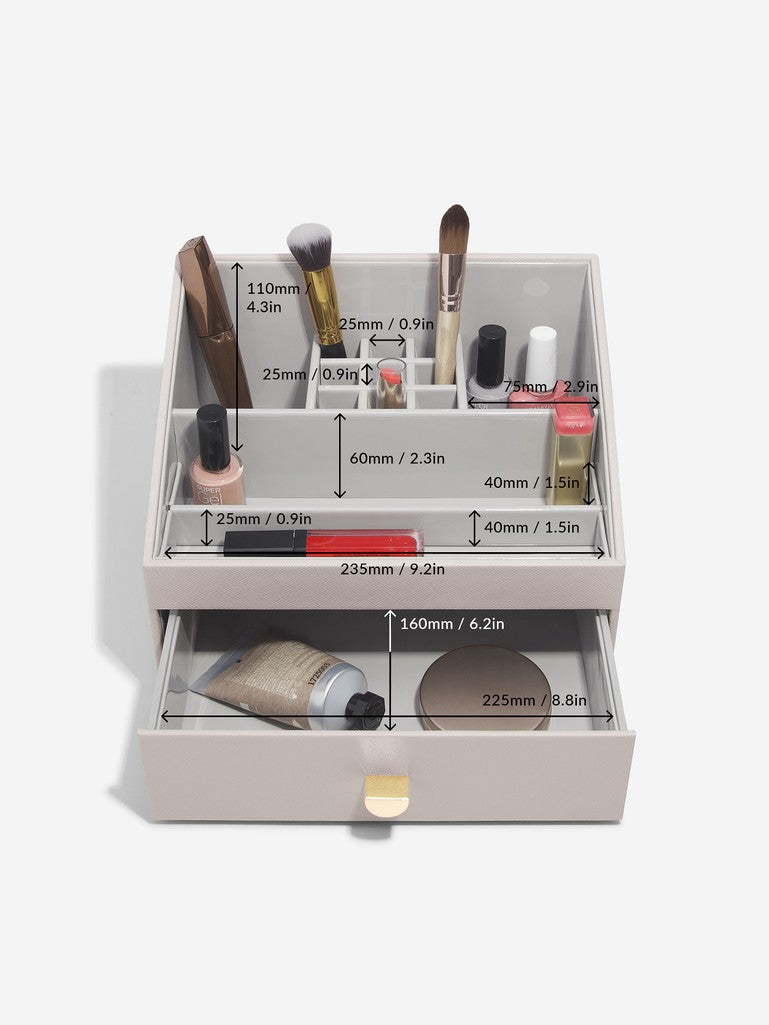 Classic Makeup Organiser- Taupe