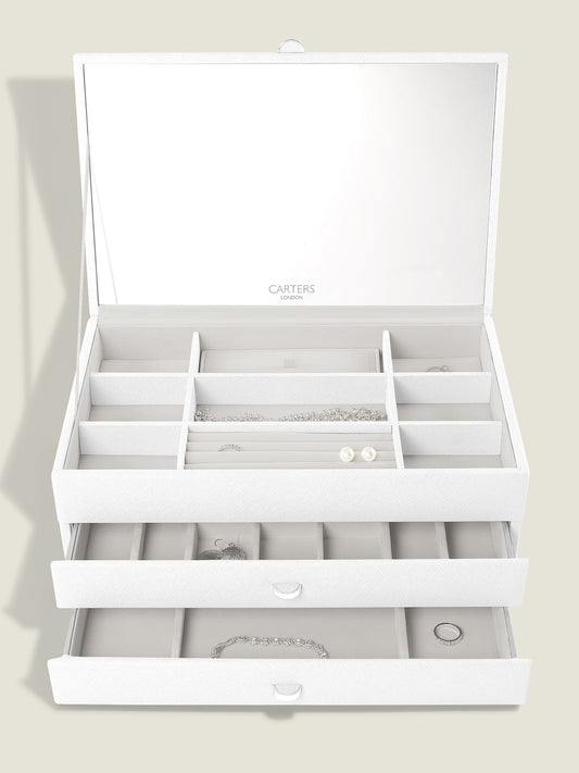 Carters Chalk White Large Jewellery Box