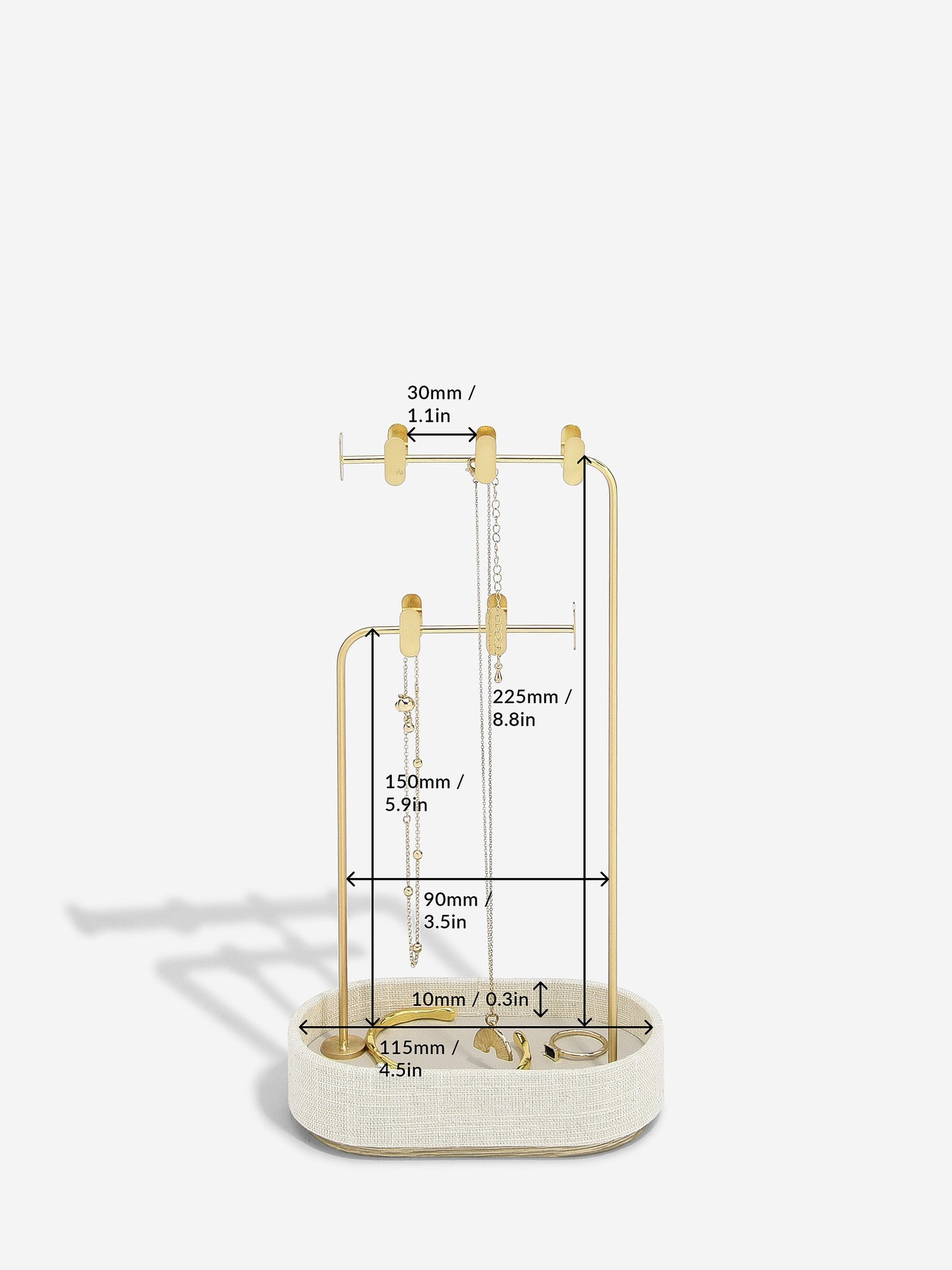 Oatmeal & Linen Multi-Hook Jewellery Stand