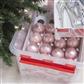 Q-Line Christmas Storage Box 22L With Trays For 60 Baubles - Transparent Red