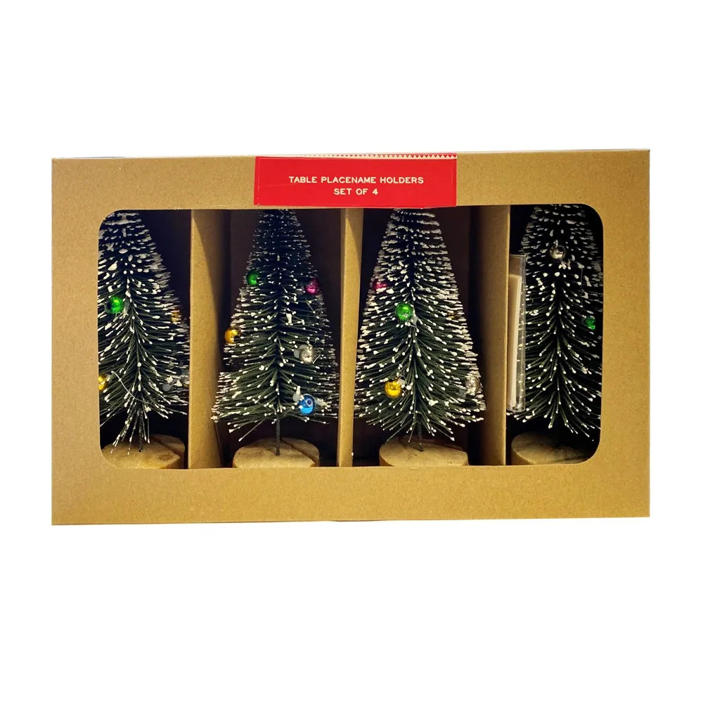 Christmas Tree Place Name Holders- Set of 4