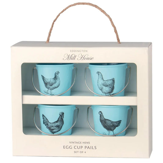 Mill House Blue Vintage Hens Egg Cup Pails