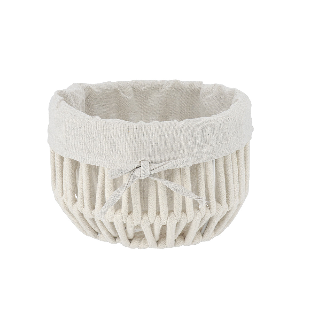 Storage  Basket - Cotton/Rope Effect - White - Various Sizes