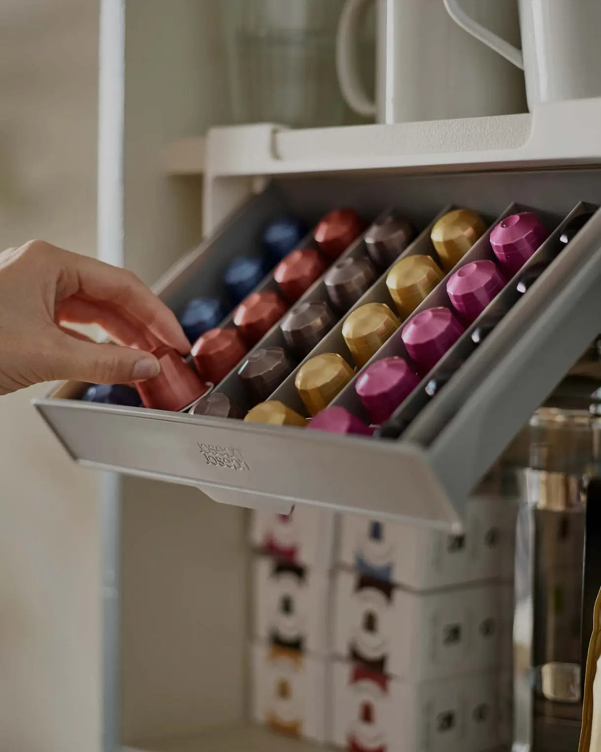 Grey Under-shelf Coffee Pod Drawer