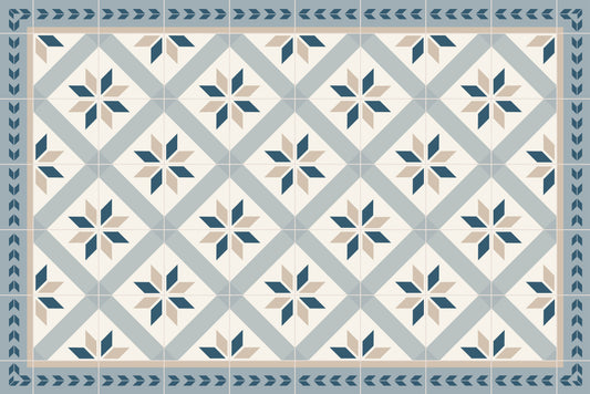 Floor Mat Tile Blue/Grey - Various Sizes