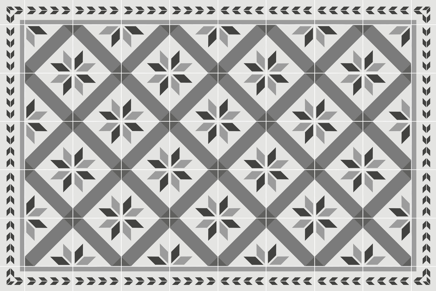 Floor Mat - Tile Light Grey - Various Sizes