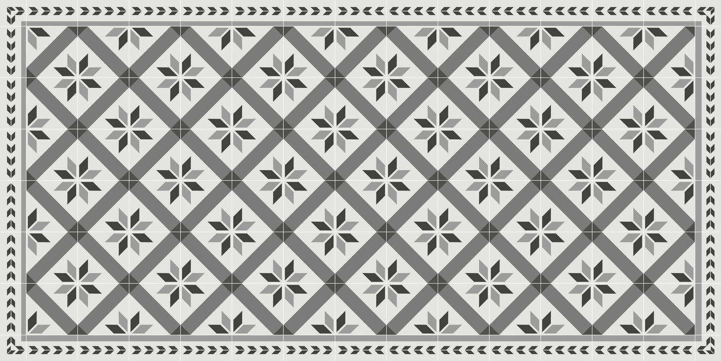 Floor Mat - Tile Light Grey - Various Sizes