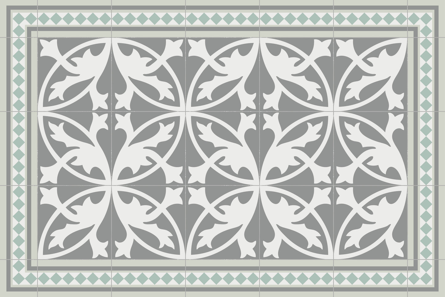 Floor Mat - Tile Green - Various Sizes