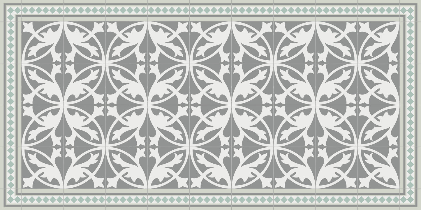 Floor Mat - Tile Green - Various Sizes