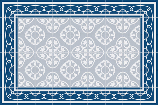 Floor Mat - Tile Blue - Various Sizes