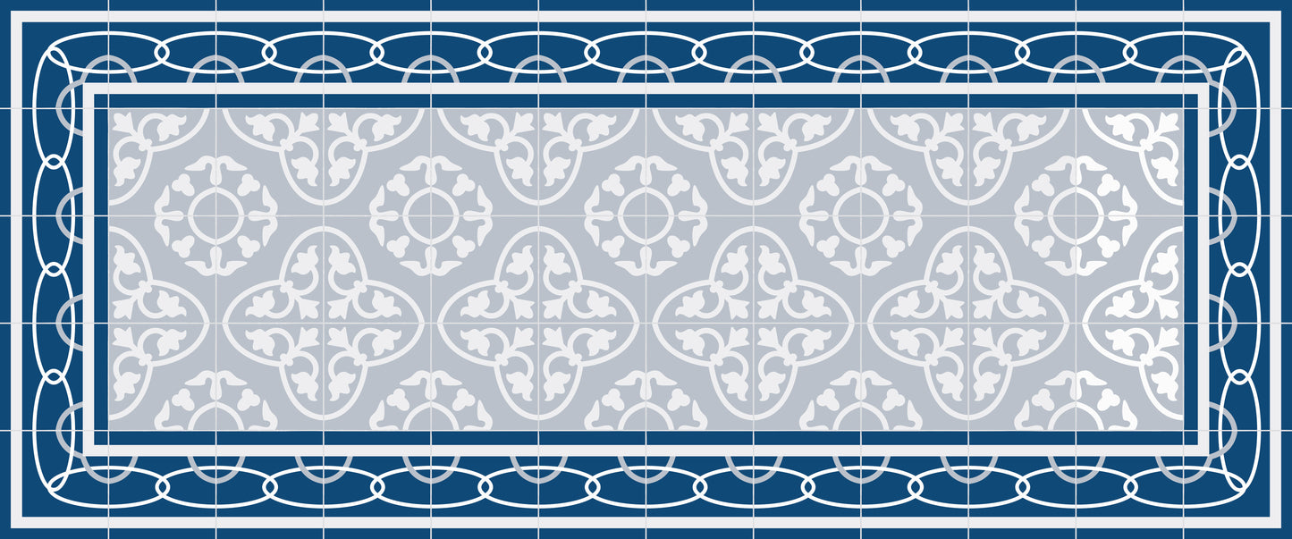 Floor Mat - Tile Blue - Various Sizes