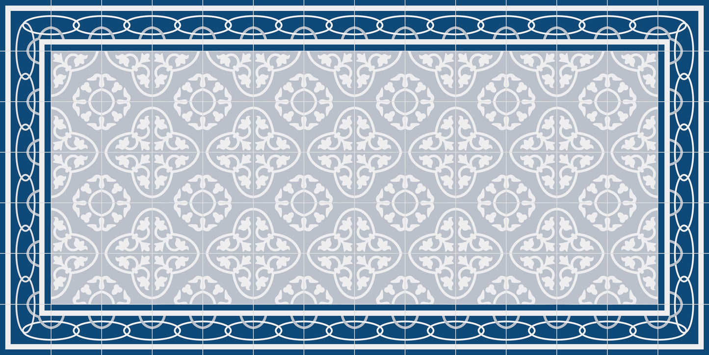 Floor Mat - Tile Blue - Various Sizes