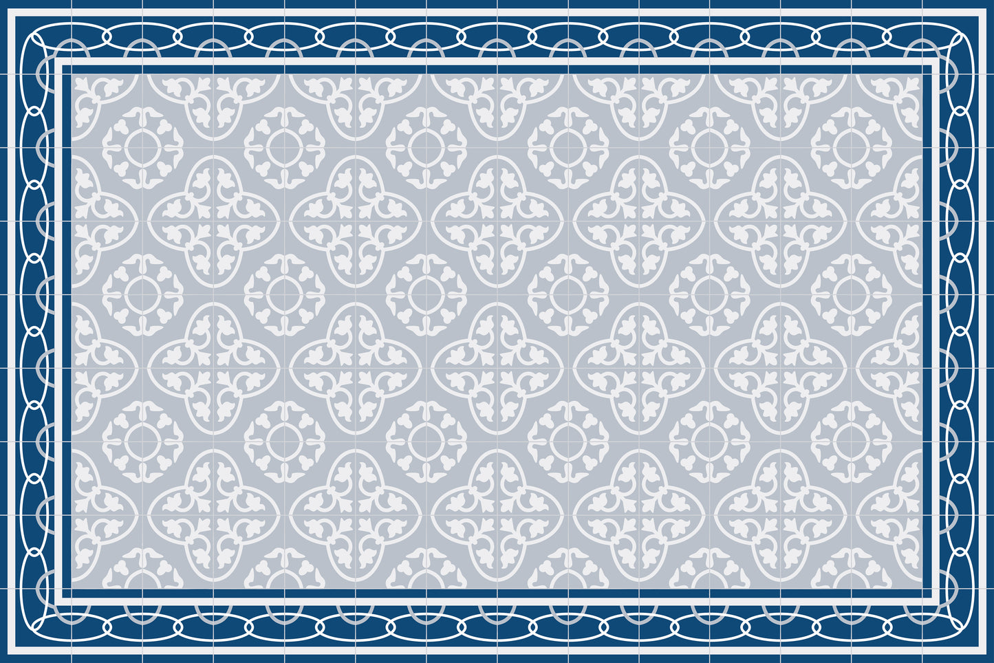 Floor Mat - Tile Blue - Various Sizes