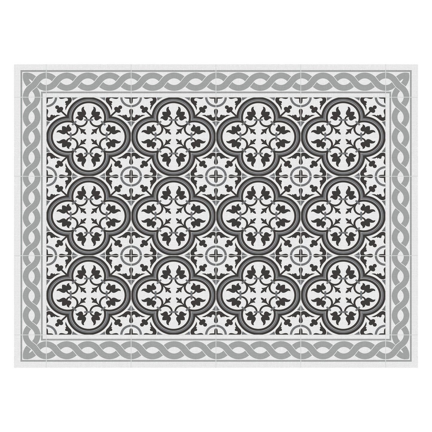 Place Mat 40cm x 30cm - Tiles Portuguese Grey